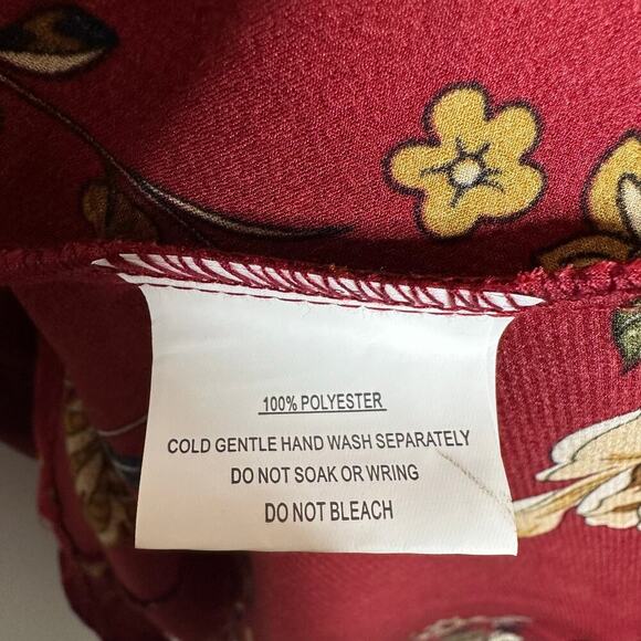 NWT Petal and Pup Floral Satin Doriah Midi Dress Women's Wine Size US 4 - Picture 7 of 7